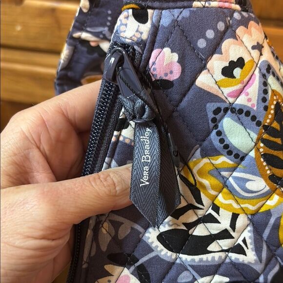 Vera Bradley Gray and Yellow sling crossbody bag with colorful Design - Picture 5 of 5